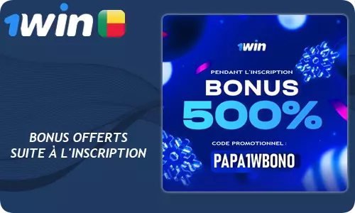 Bonus offerts suite à l'inscription chez 1Win