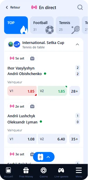Live 1Win casino