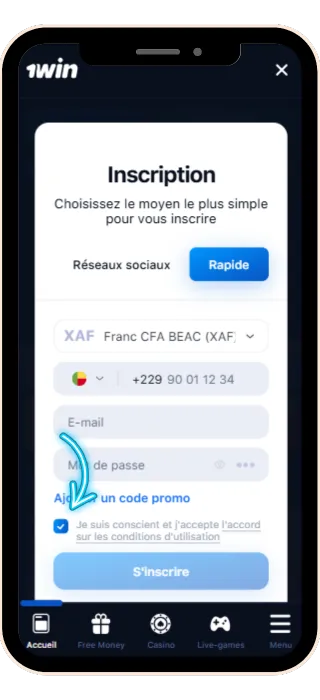 1winofficiel.com How To - Accept
